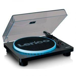 Lenco LS-50LEDBK platine Tourne-disque entra&icirc;n&eacute; par courroie Noir
