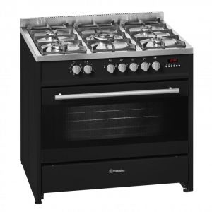 Cuisini&egrave;re &agrave; gaz butane Meireles E 911 BL 5 zones + four &eacute;lectrique Noir