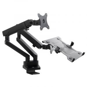 Maclean Mc-813 Support de bureau double pour moniteur 17"-32" VESA 100 Max 2x8kg Noir