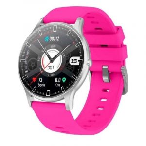 Radiant RAS21005 Bluetooth 42mm &Eacute;cran Digital Bo&icirc;tier Argent Bracelet Fuchsia Sant&eacute; SpO2