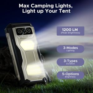 Doogee VMAX S 24 Go RAM 256 Go 5G 22 000 mAh Lampe de poche ultra-puissante et résistante