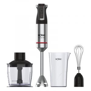 Mixeur plongeant Solac Pro Chef 1501 1500 W 20 vitesses en acier inoxydable avec ensemble d'accessoires
