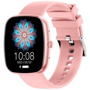 Montre Connectée Cool Border Bluetooth 45mm TFT Rose Étanche IP67 Pulsomètre SpO2 Sommeil