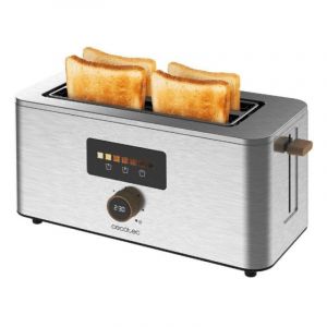 Grille-pain Cecotec Touch&Toast Extra Double &eacute;cran tactile inox 1500W 4 tranches