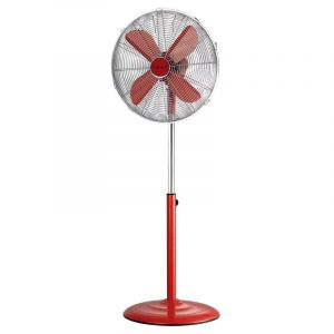 Nevir NVR-VPM40 Ventilateur Sur Pied M&eacute;tallique 40Cm Rouge
