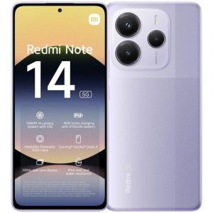 Xiaomi Redmi Note 14 5G 6 Go 128 Go 6,67" OLED 120Hz Double SIM 108 MP Batterie 5110 mAh IP64 HyperOS Lavande Violet
