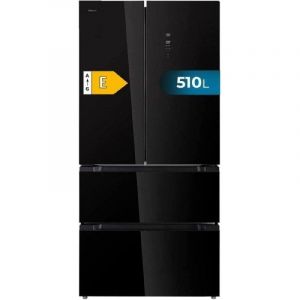 R&eacute;frig&eacute;rateur Am&eacute;ricain Cecotec Bolero CoolMarket FD 510 Glass Total No Frost 183 cm 510 L E Noir Inverter