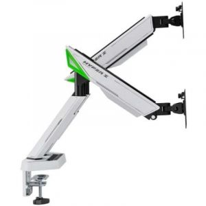 Support de bureau de jeu AISENS DT38TSR-345 pivotant et inclinable en aluminium et acier jusqu'à 2 x 38 pouces, 16 kg/bras