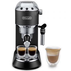 Machine à expresso manuelle Delonghi Dedica Style EC685BK avec fonction d'arrêt du débit et moulin offert