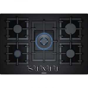 Siemens EP7A6QB90 iQ500 Plaque de cuisson à gaz 5 zones 75 cm Noir