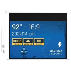 Iggual &Eacute;cran &Eacute;lectrique Panoramique 16:9 92" 203x114cm avec T&eacute;l&eacute;commande