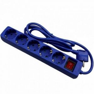 Multiprise Phasak BN 0825 5 prises avec interrupteur c&acirc;ble 1,8 m bleu