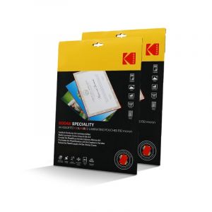 Pochettes de plastification couleur Kodak KD-LMA4CLR-PK12C – 2 x 12 (24), 150 microns, rouge, jaune et bleu – Format A4