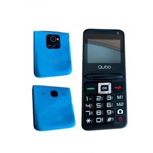 Téléphone Qubo X-10BK double SIM clapet Bluetooth FM Bleu