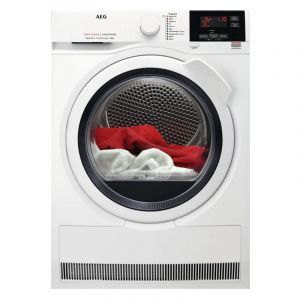 Sèche-linge pompe à chaleur AEG T7DBG841 à chargement frontal, 8 kg, A++, blanc