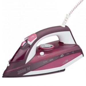 Fer à repasser Clatronic DB 3705 semelle céramique 2600 W réservoir amovible rose