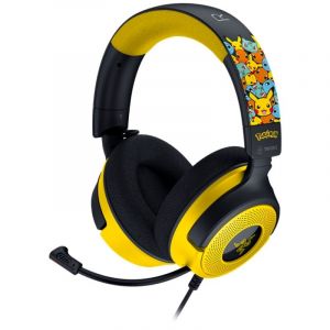 Casque de jeu USB Razer Kraken V4 X Pokémon Kanto Starters Edition Jaune