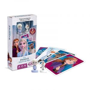 Shuffle Fun La Reine des Neiges II - Jeu de cartes pour enfants : Trouvez la paire avec les figurines Elsa et Olaf