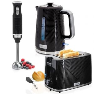 Ensemble Petit D&eacute;jeuner Briebe Skt1186blk Elegance grille-pain bouilloire mixeur main