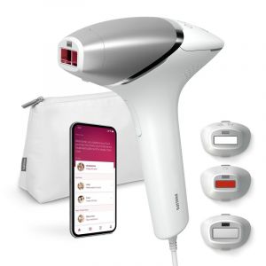 Épilateur Philips Lumea IPL Series 8000 SenseIQ 450 000 flashs Argent Blanc