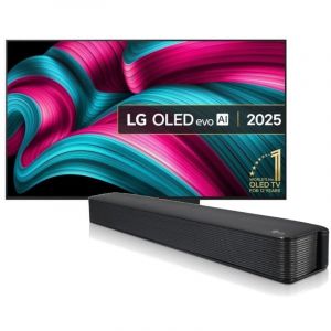 T&eacute;l&eacute;viseur intelligent LG OLED evo OLED65C54LA 65 pouces 4K Dolby Vision Dolby Atmos + barre de son LG SQM1
