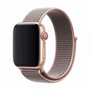 Bracelet Devia Deluxe Sport Band 3 en nylon rose sable pour Apple Watch 38/40 mm