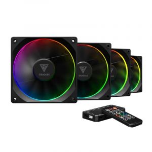 Pack de 4 ventilateurs supplémentaires Gamdias Aeolus M3 RGB 120 mm 2 000 tr/min ARGB PWM
