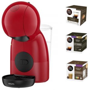 Cafetière Krups Piccolo XS Dolce Gusto Rouge + Capsules (3x16 unités)
