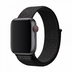 Devia Deluxe Sport Band 3 Bracelet en nylon noir pour Apple Watch 42/44 mm