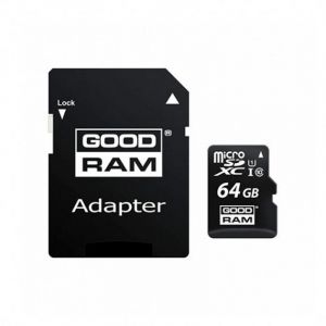 GoodRam Micro SD XC 64 Go Classe 10 + Adaptateur SD