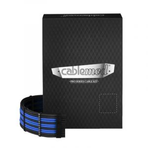 CableMod C-Series PRO ModMesh Cable Kit - Noir/Bleu, 18 AWG, Connecteurs Modulaires