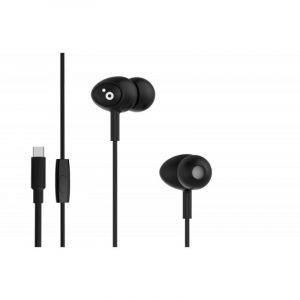 Auriculares Sunstech alámbricos con Micrófono USB-C, Negro