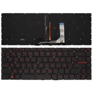 Clavier d'ordinateur portable r&eacute;tro-&eacute;clair&eacute; pour Msi Gf63 Gf65 Gs65 Gs65vr noir