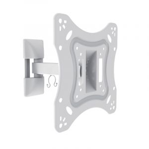 Support mural TV Metronic inclinable/ajustable/pliable VESA 200x200 28" à 42" jusqu'à 20 kg Blanc