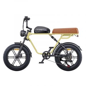 Vélo électrique ENGWE M1, moteur 48 V 250 W, pneus 20 x 4,0, freins à disque hydrauliques, jaune