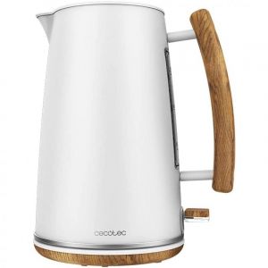 Cecotec ThermoSense 400 Bouilloire Bois&eacute;e Blanche 1,7L 3000W