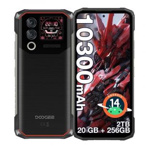 Doogee Blade 10 MAX 20 Go RAM 256 Go Double écran IP68/IP69K NFC Android 14 Noir
