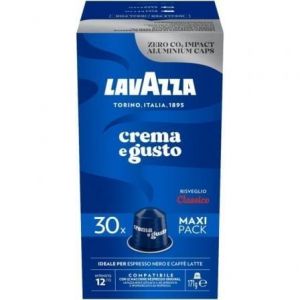 Lavazza Crema e Gusto Classic Capsules 30 unités Intensité 12 Torréfaction foncée Nespresso