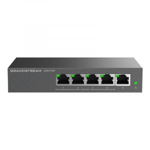 Grandstream GWN7700P Commutateur compact en métal Plug-and-Play 5 ports Gigabit 4 PoE+ 60 W