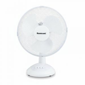 Ravanson WT-1040 Ventilateur &agrave; pales, 43 cm, Blanc/Gris, Table