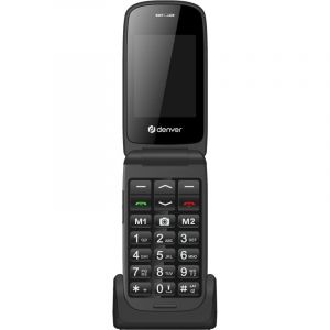 T&eacute;l&eacute;phone portable Denver BAS-24600L clapet 2.4" 4G Bluetooth Radio FM Noir