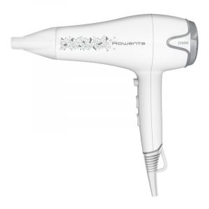 S&egrave;che-cheveux Rowenta 2200 W, moteur CC, 3 vitesses, 2 niveaux de chaleur, gris/blanc, c&acirc;ble de 1,8 m