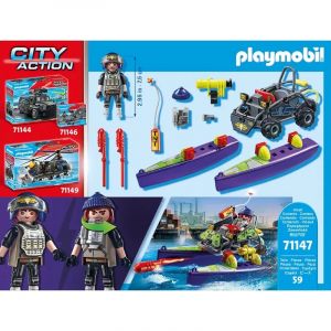 Jeux de voiture Quad transformable de bandit Playmobil