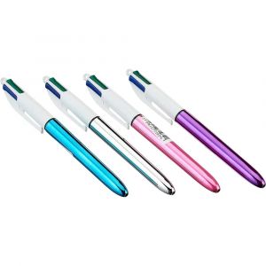 Exposant 20 Stylos 4 couleurs enfant BIC Shine