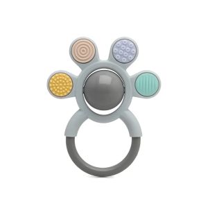 Anneau de dentition et hochet en silicone Kiokids