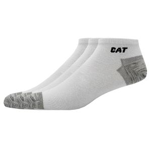 Caterpillar Lot de 3 paires de chaussettes de travail homme (43-46, blanc)