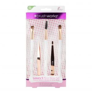 Brushworks Luxury 5 Piece Brow Set - White