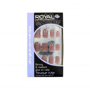 Royal 24 Round Glue-On Nail Tips - Tease Me (Avec de la colle &agrave; ongles)