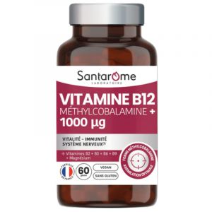 Santar&ocirc;me Vitamine B12 M&eacute;thylcobalamine + 1000 &micro;g - 60 g&eacute;lules