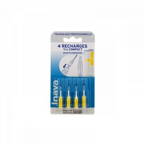 Inava TrioCompact Recharges brossettes interdentaires 1mm (ISO 2) - 4 brossettes
